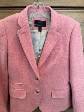 J. Crew schoolboy pink blazer